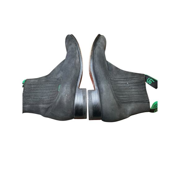 La Barca Men Western Ankle Boots Black Leather Rodeo Cowboy Boots MX 25 US Men 7 - Picture 9 of 12